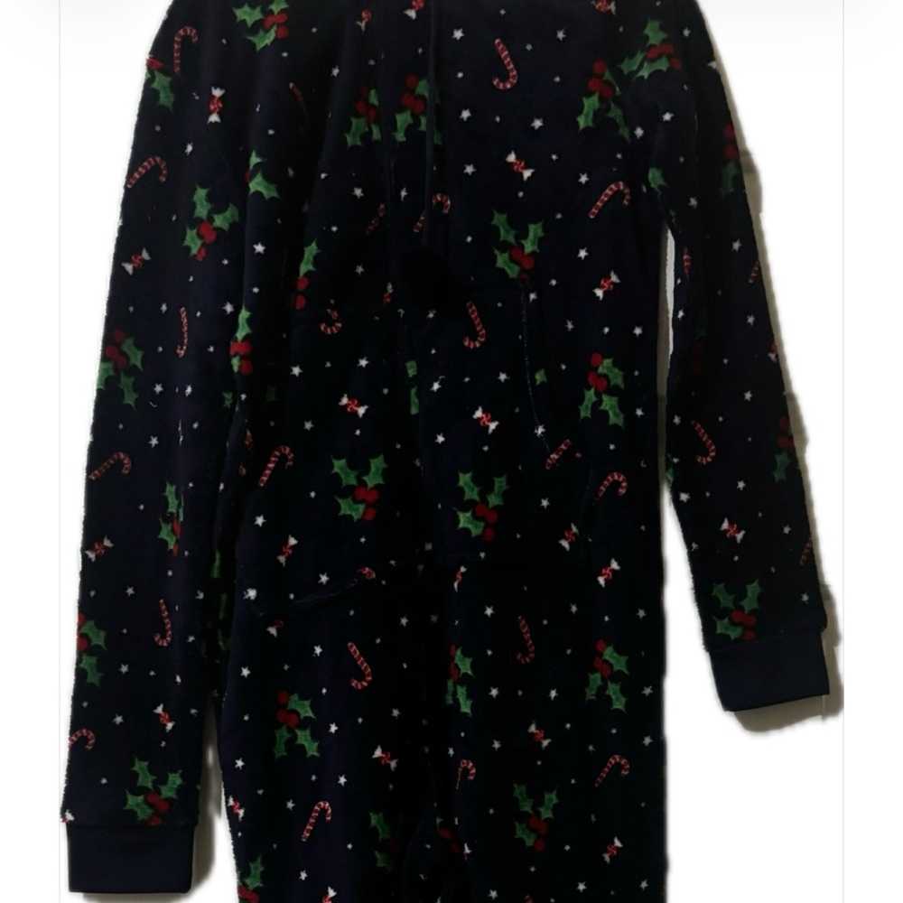 NWT Navy Adult Onesie - Christmas themed
